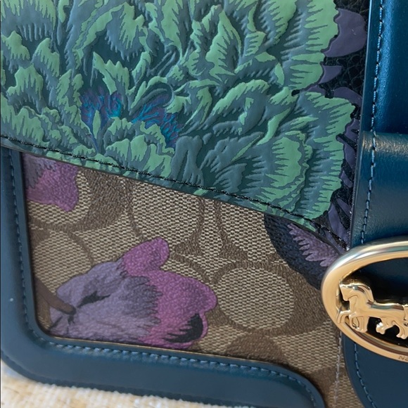 Coach Georgie Kaffe Fassett Leather Shoulder Bag💝 - Picture 9 of 16